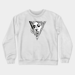 dark rock satanic beauty illustration Crewneck Sweatshirt